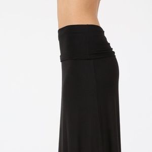 Black Full Length Maxi Skirt